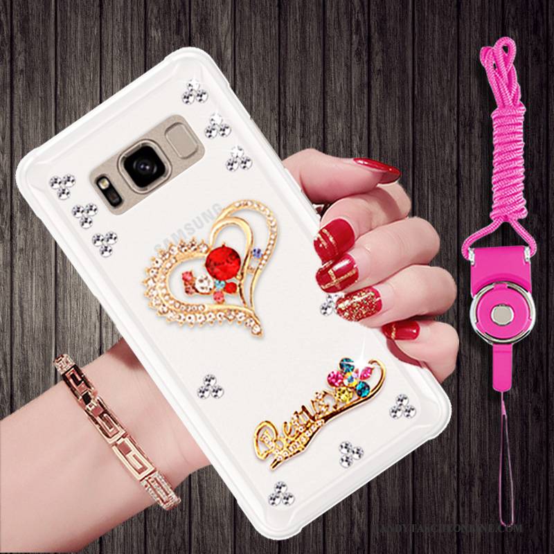 Hülle Samsung Galaxy S8 Strass Gold Handyhüllen, Case Samsung Galaxy S8 Karikatur Trend Persönlichkeit