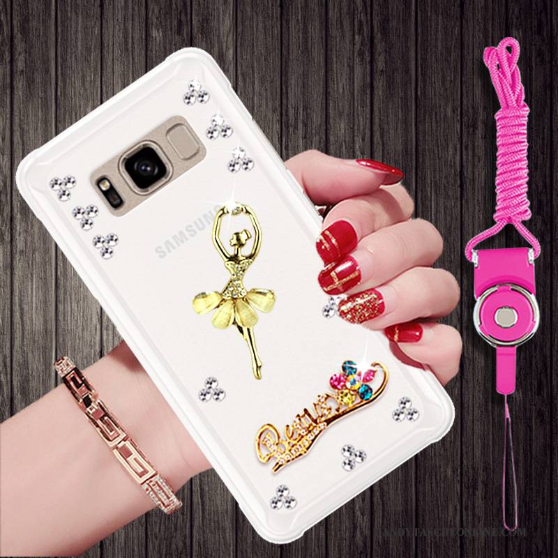 Hülle Samsung Galaxy S8 Strass Gold Handyhüllen, Case Samsung Galaxy S8 Karikatur Trend Persönlichkeit