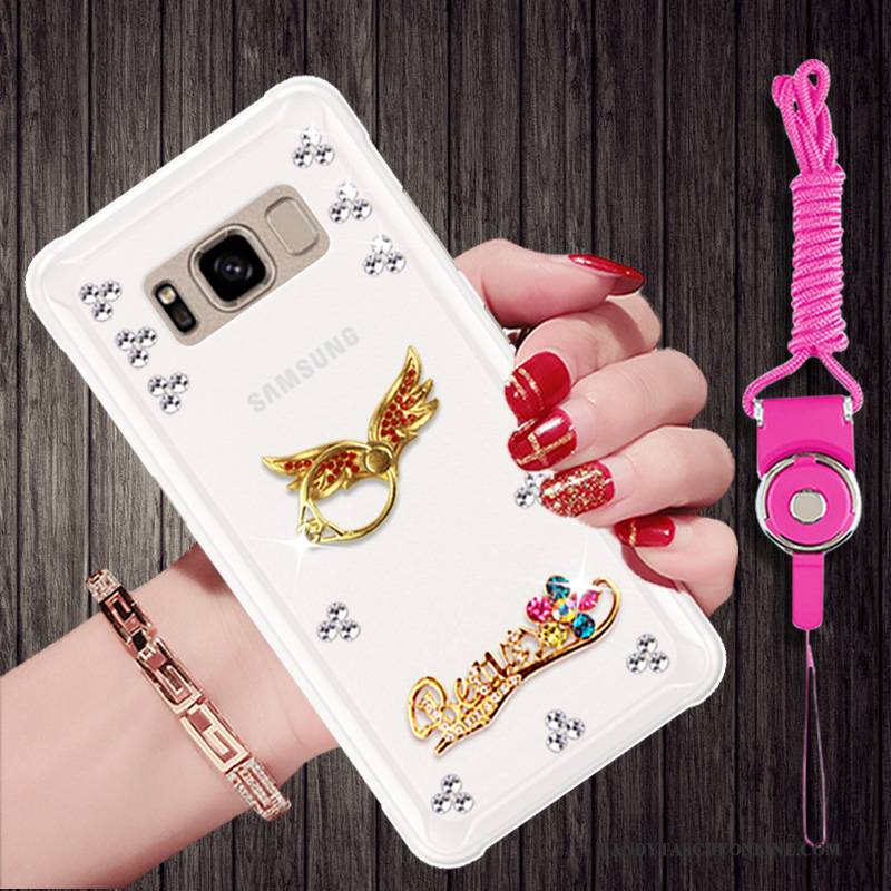 Hülle Samsung Galaxy S8 Strass Gold Handyhüllen, Case Samsung Galaxy S8 Karikatur Trend Persönlichkeit