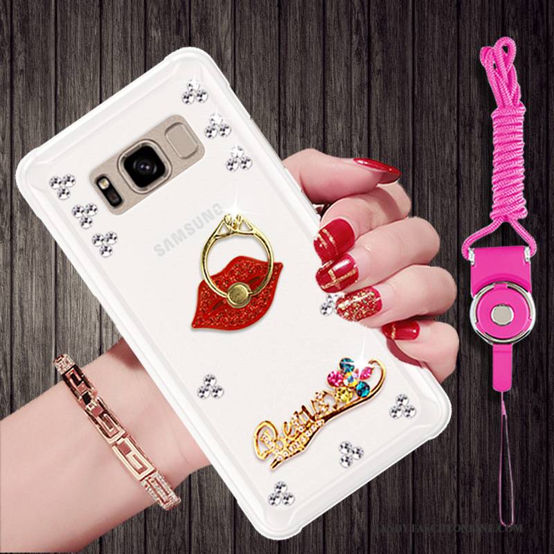 Hülle Samsung Galaxy S8 Strass Gold Handyhüllen, Case Samsung Galaxy S8 Karikatur Trend Persönlichkeit