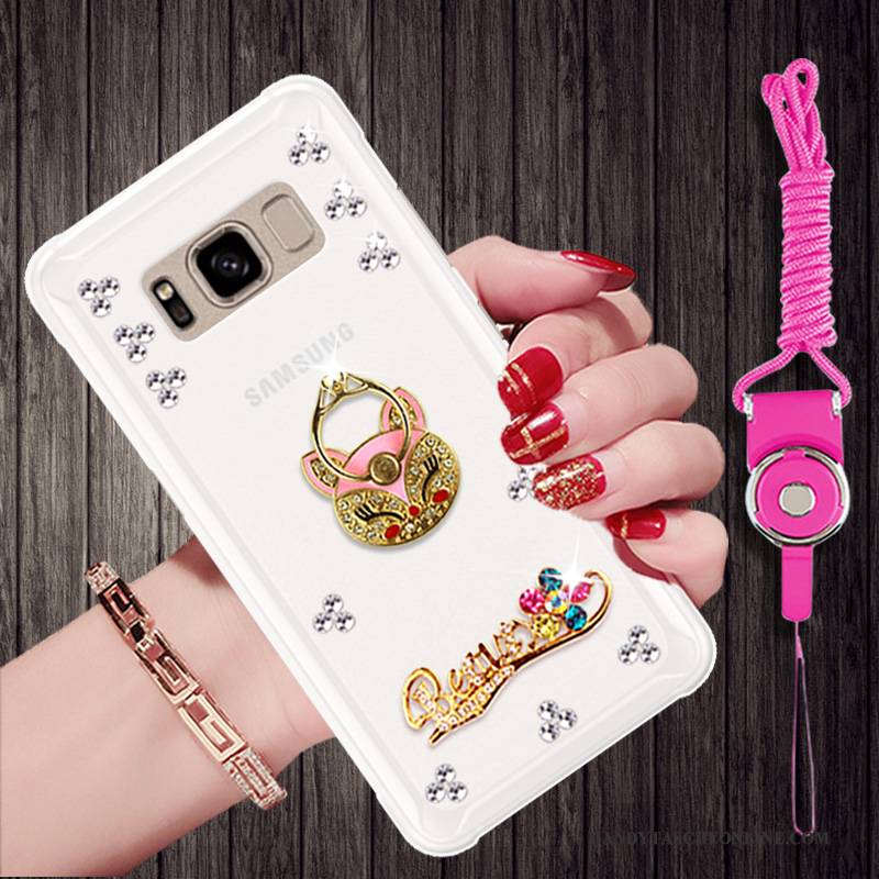 Hülle Samsung Galaxy S8 Strass Gold Handyhüllen, Case Samsung Galaxy S8 Karikatur Trend Persönlichkeit