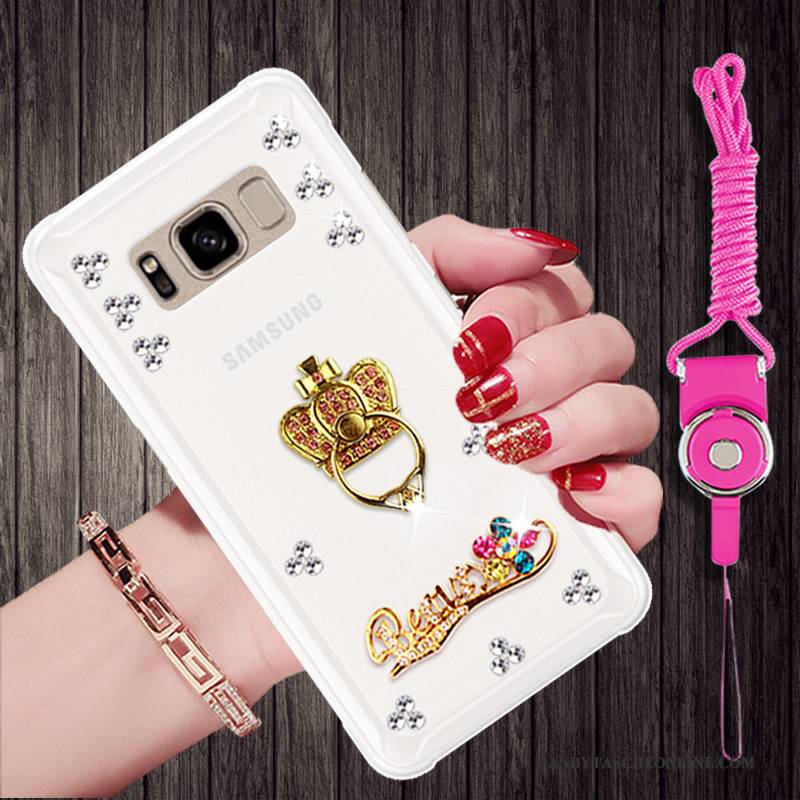 Hülle Samsung Galaxy S8 Strass Gold Handyhüllen, Case Samsung Galaxy S8 Karikatur Trend Persönlichkeit