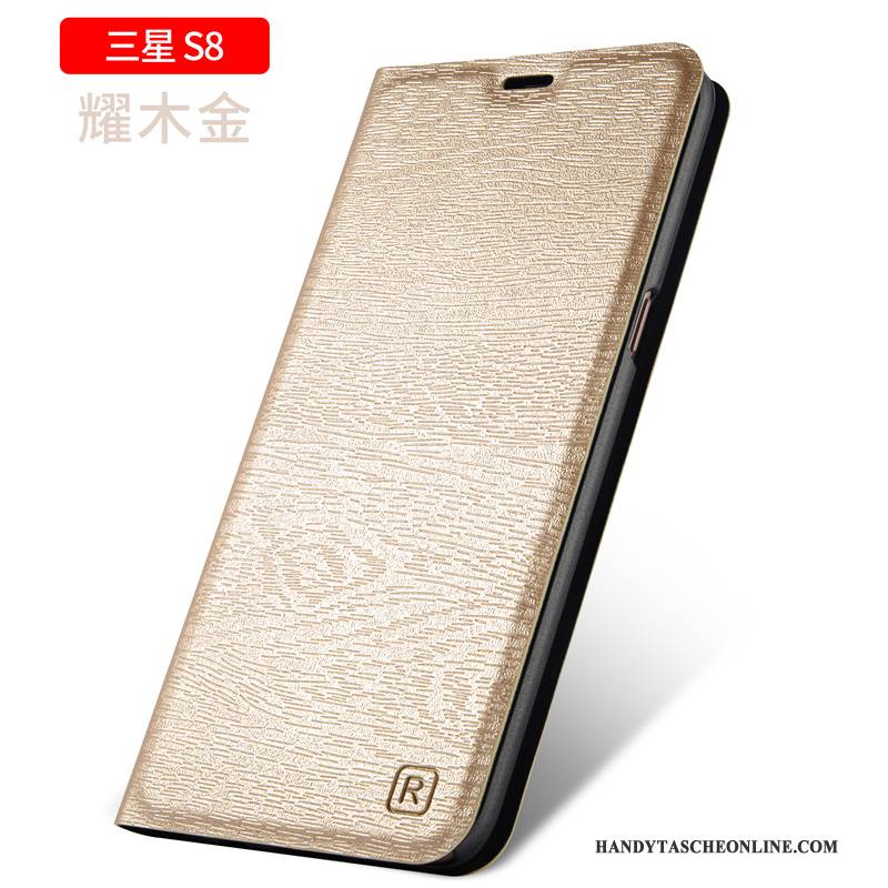 Hülle Samsung Galaxy S8 Taschen Handyhüllen Gold, Case Samsung Galaxy S8 Folio Anti-sturz