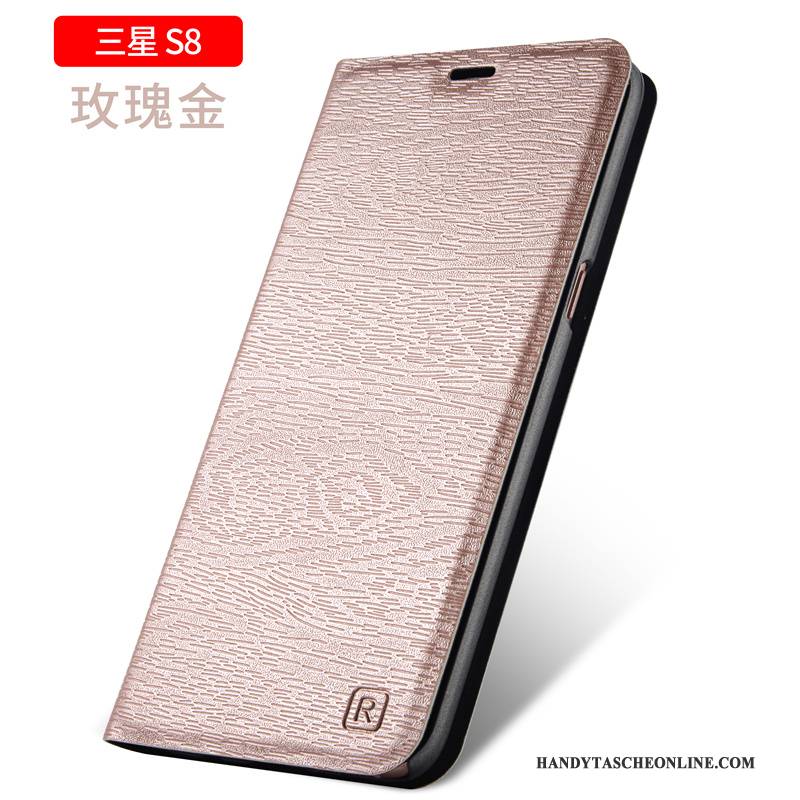 Hülle Samsung Galaxy S8 Taschen Handyhüllen Gold, Case Samsung Galaxy S8 Folio Anti-sturz