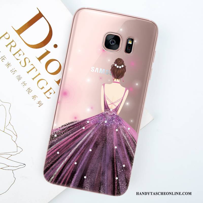 Hülle Samsung Galaxy S8 Taschen Trend Lila, Case Samsung Galaxy S8 Silikon Hängende Verzierungen Handyhüllen