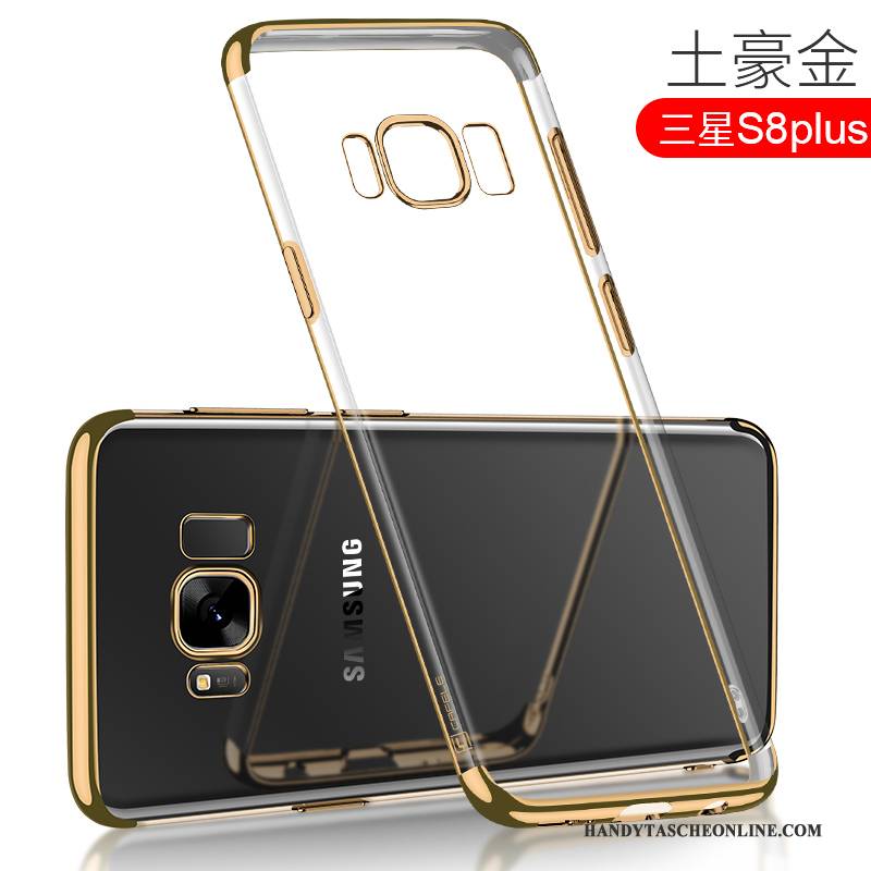Hülle Samsung Galaxy S8+ Weiche Überzug Transparent, Case Samsung Galaxy S8+ Taschen Gold Handyhüllen