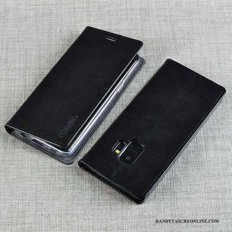 Hülle Samsung Galaxy S9+ Folio Schlank Grün, Case Samsung Galaxy S9+ Weiche Handyhüllen
