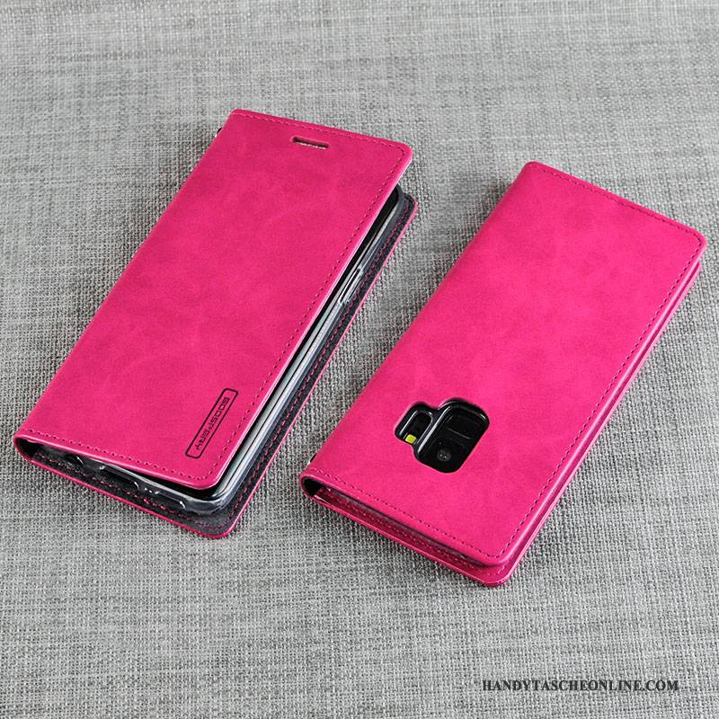 Hülle Samsung Galaxy S9+ Folio Schlank Grün, Case Samsung Galaxy S9+ Weiche Handyhüllen