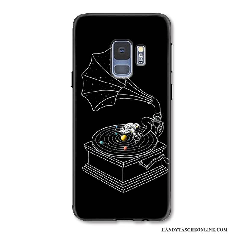 Hülle Samsung Galaxy S9 Prägung Persönlichkeit Schwarz, Case Samsung Galaxy S9 Kreativ Anti-sturz Handyhüllen