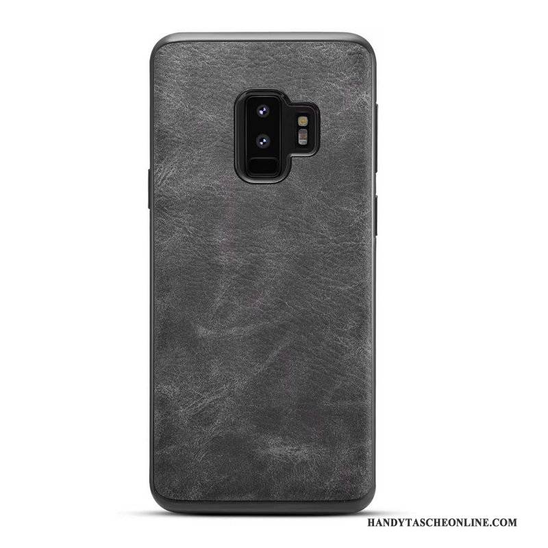 Hülle Samsung Galaxy S9+ Retro Einfach Business, Case Samsung Galaxy S9+ Taschen Khaki Anti-sturz