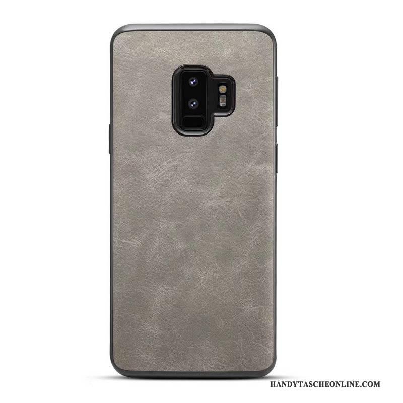 Hülle Samsung Galaxy S9+ Retro Einfach Business, Case Samsung Galaxy S9+ Taschen Khaki Anti-sturz