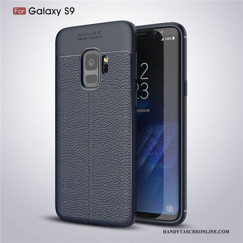 Hülle Samsung Galaxy S9 Silikon Rot Muster, Case Samsung Galaxy S9 Leder Handyhüllen Anti-sturz