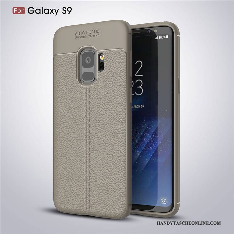 Hülle Samsung Galaxy S9 Silikon Rot Muster, Case Samsung Galaxy S9 Leder Handyhüllen Anti-sturz
