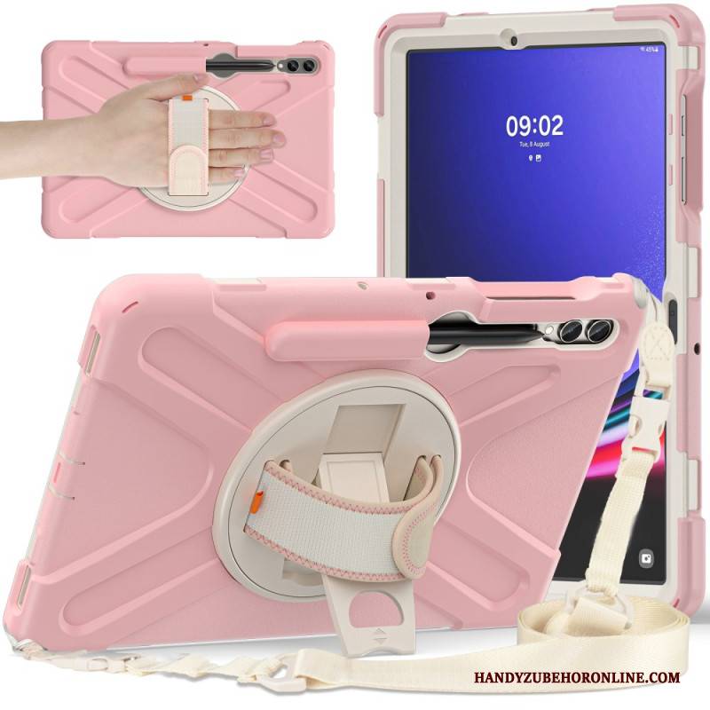 Hülle Samsung Galaxy Tab S10 Plus Robuster Ständer Und Schultergurt