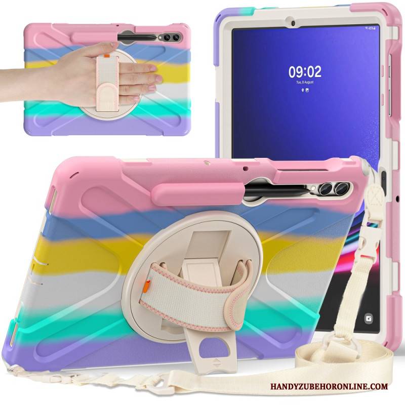 Hülle Samsung Galaxy Tab S10 Plus Robuster Ständer Und Schultergurt