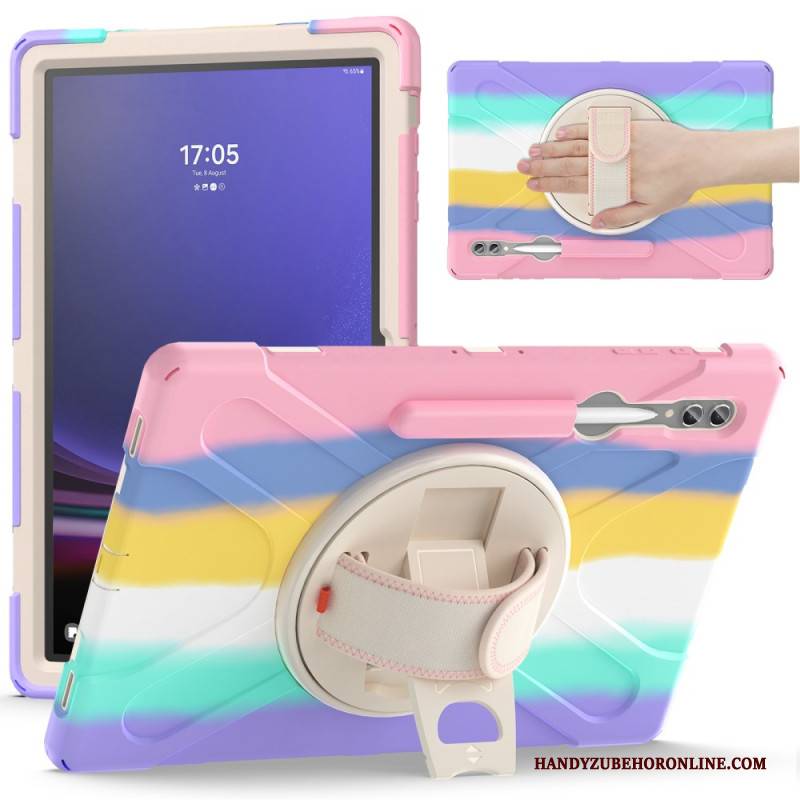 Hülle Samsung Galaxy Tab S10 Ultra Dreifacher Schutzgurt Und Ständer