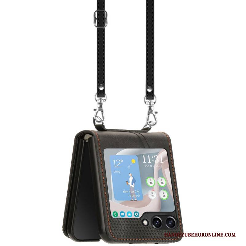 Hülle Samsung Galaxy Z Flip 7 Fe Geometrisch Mit Schultergurt