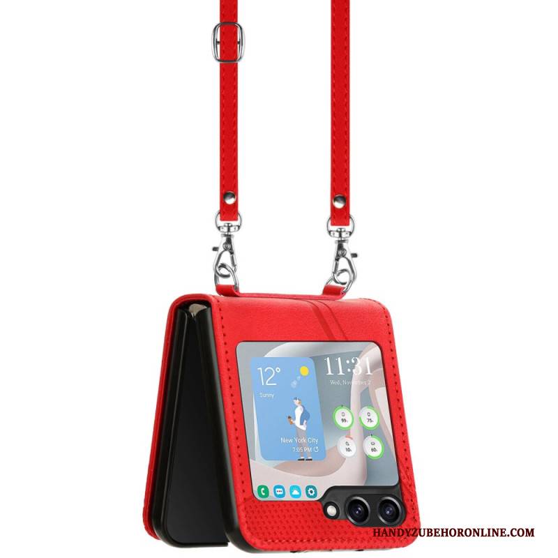 Hülle Samsung Galaxy Z Flip 7 Fe Geometrisch Mit Schultergurt