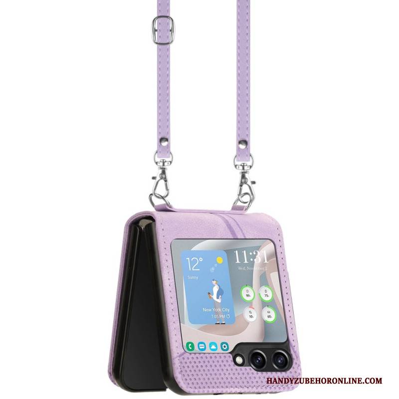 Hülle Samsung Galaxy Z Flip 7 Fe Geometrisch Mit Schultergurt