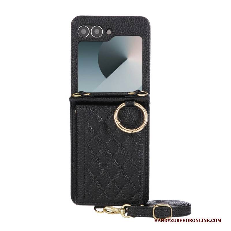 Hülle Samsung Galaxy Z Flip 7 Fe Gesteppt Mit Schultergurt