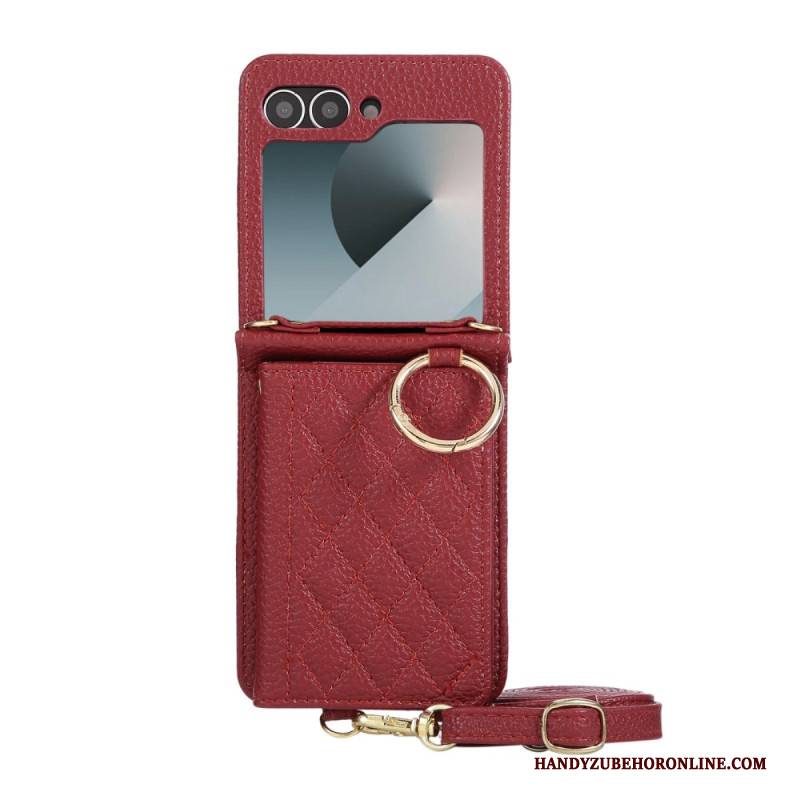 Hülle Samsung Galaxy Z Flip 7 Fe Gesteppt Mit Schultergurt