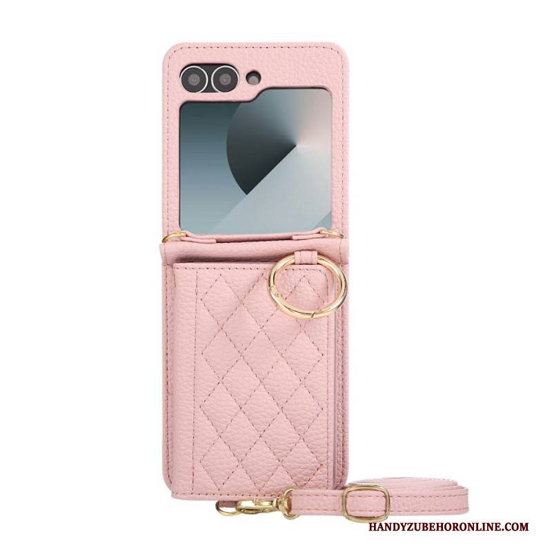 Hülle Samsung Galaxy Z Flip 7 Fe Gesteppt Mit Schultergurt