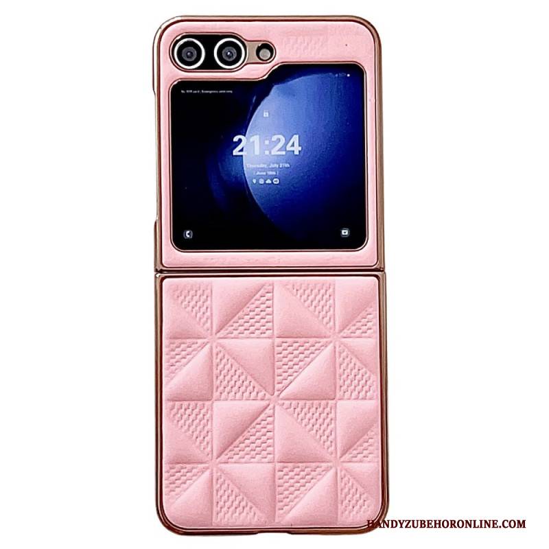 Hülle Samsung Galaxy Z Flip 7 Fe Gesteppte Kanten Mit Metalleffekt