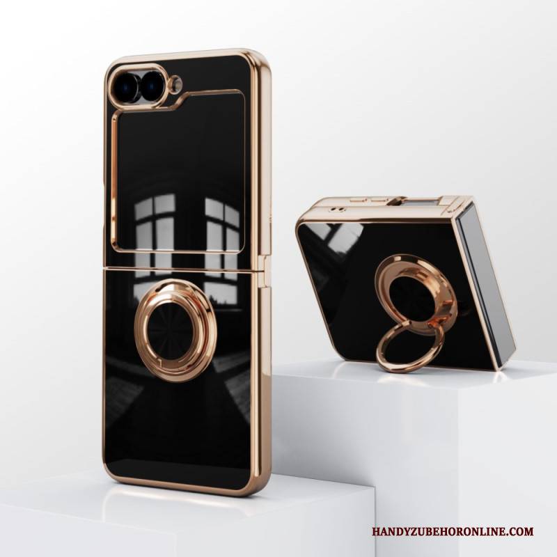Hülle Samsung Galaxy Z Flip 7 Fe Handyhülle Glänzende Oberfläche Mit Ringhalter