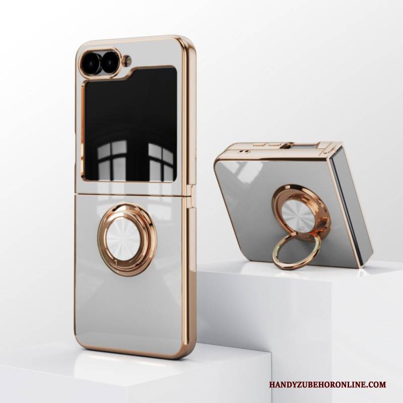 Hülle Samsung Galaxy Z Flip 7 Fe Handyhülle Glänzende Oberfläche Mit Ringhalter