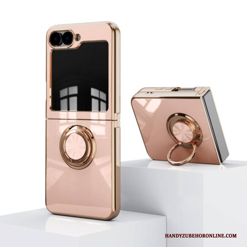 Hülle Samsung Galaxy Z Flip 7 Fe Handyhülle Glänzende Oberfläche Mit Ringhalter