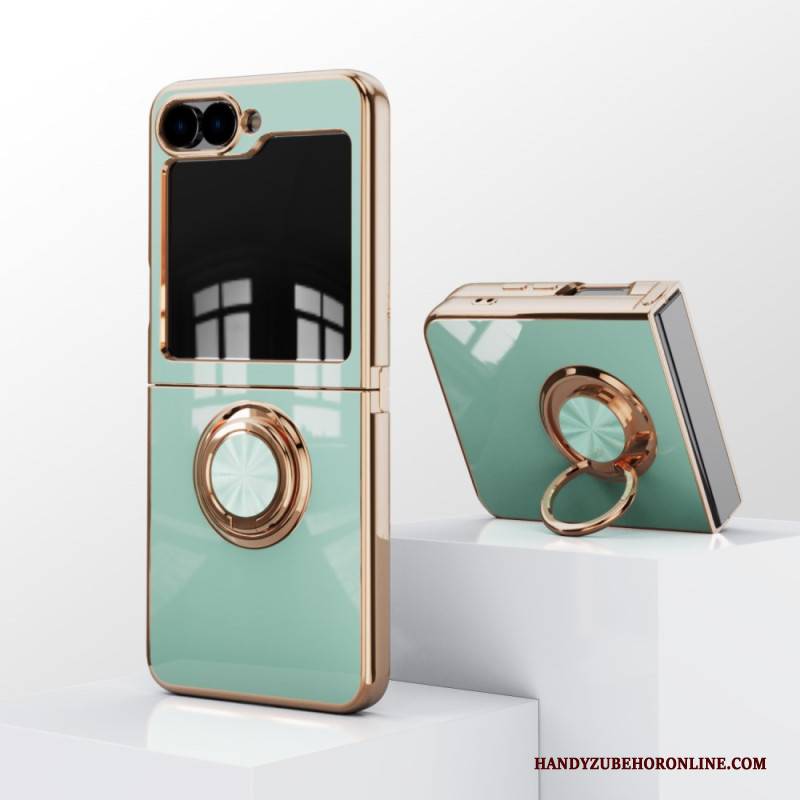 Hülle Samsung Galaxy Z Flip 7 Fe Handyhülle Glänzende Oberfläche Mit Ringhalter