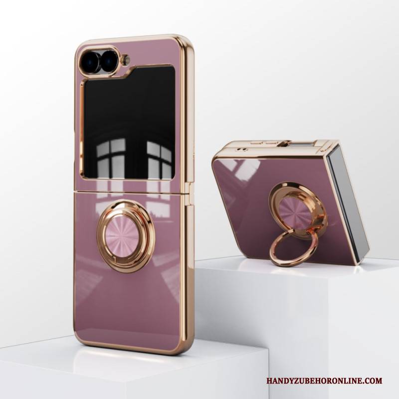 Hülle Samsung Galaxy Z Flip 7 Fe Handyhülle Glänzende Oberfläche Mit Ringhalter