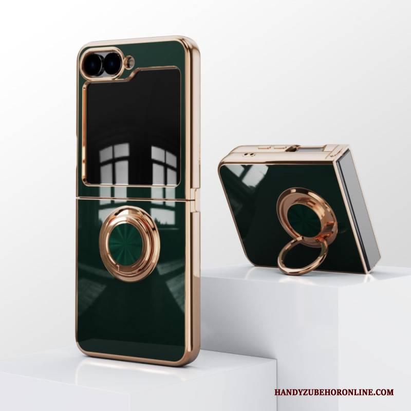 Hülle Samsung Galaxy Z Flip 7 Fe Handyhülle Glänzende Oberfläche Mit Ringhalter