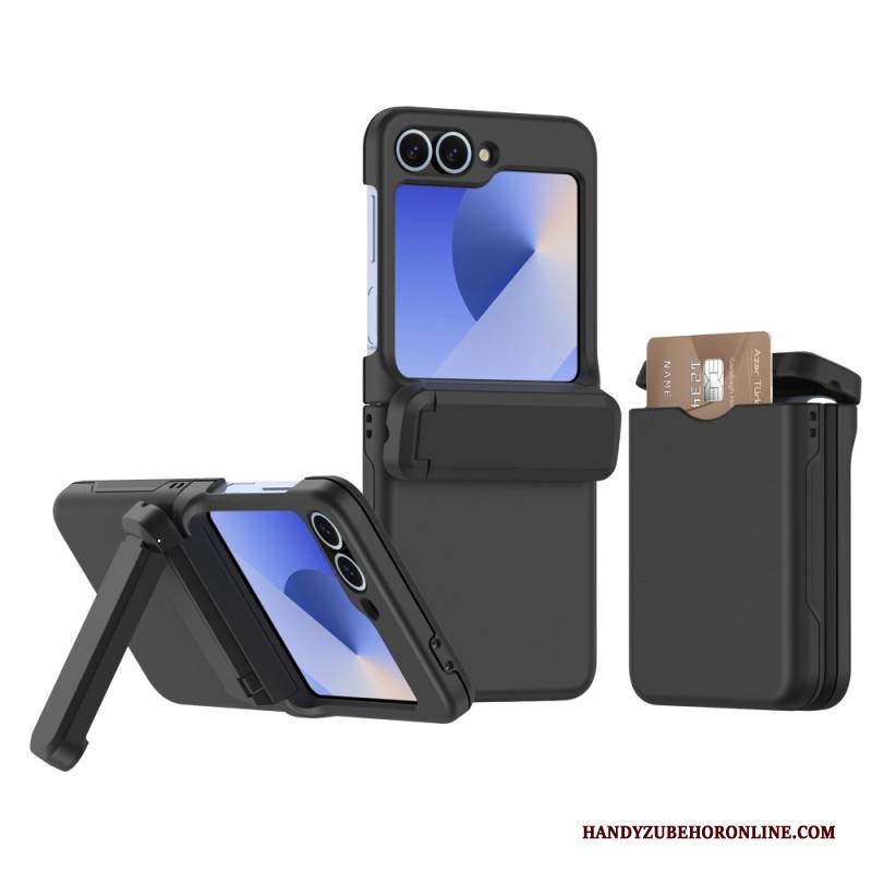 Hülle Samsung Galaxy Z Flip 7 Fe Handyhülle Integrierter Ständer Und Kartenhalter