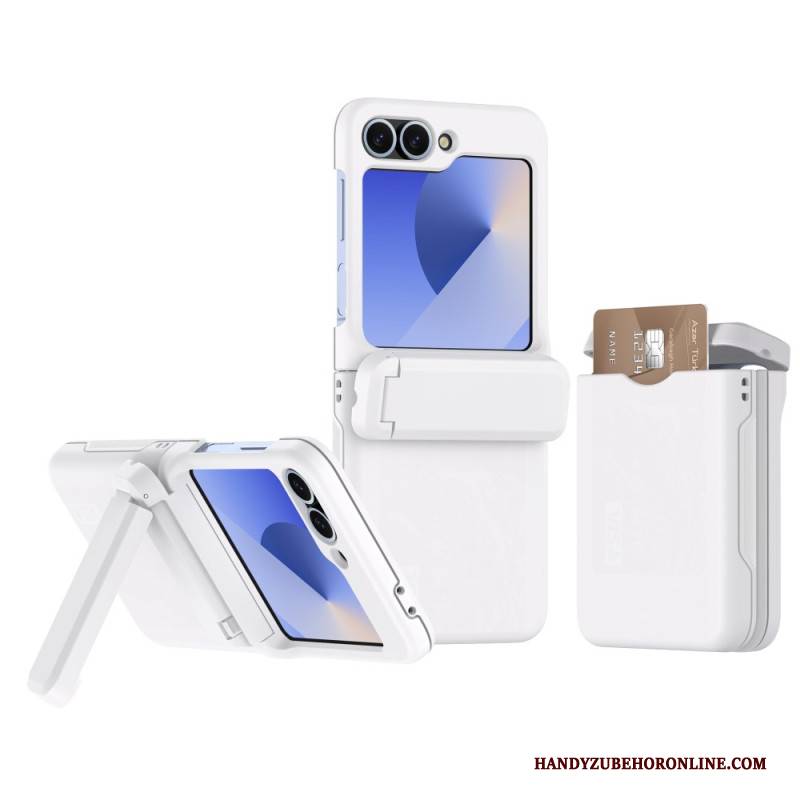 Hülle Samsung Galaxy Z Flip 7 Fe Handyhülle Integrierter Ständer Und Kartenhalter
