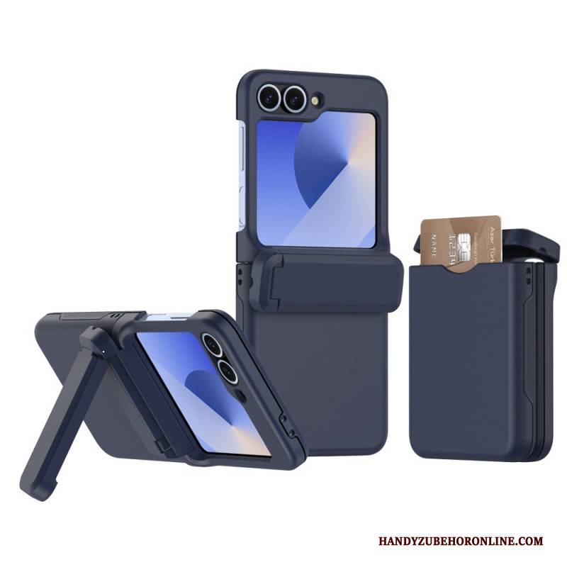 Hülle Samsung Galaxy Z Flip 7 Fe Handyhülle Integrierter Ständer Und Kartenhalter