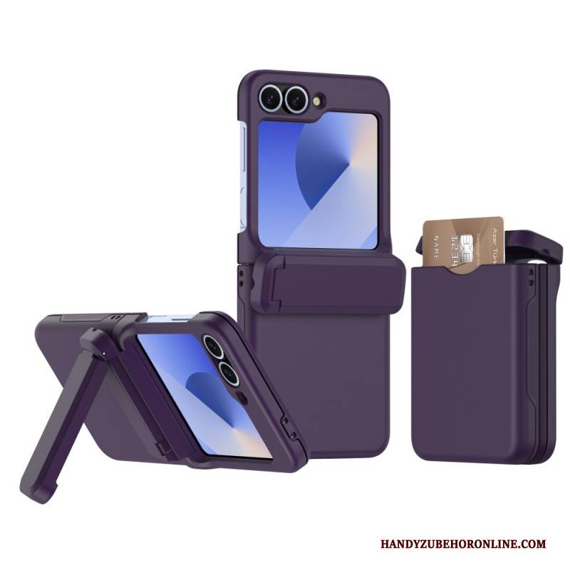Hülle Samsung Galaxy Z Flip 7 Fe Handyhülle Integrierter Ständer Und Kartenhalter