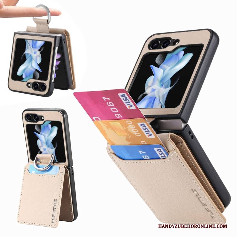 Hülle Samsung Galaxy Z Flip 7 Fe Handyhülle Kartenhalter Mit Ständer Und Ring