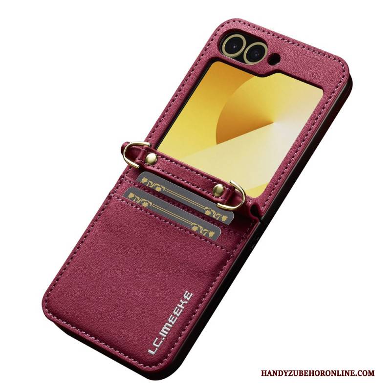 Hülle Samsung Galaxy Z Flip 7 Fe Handyhülle Kartenhalter Und Langer Riemen