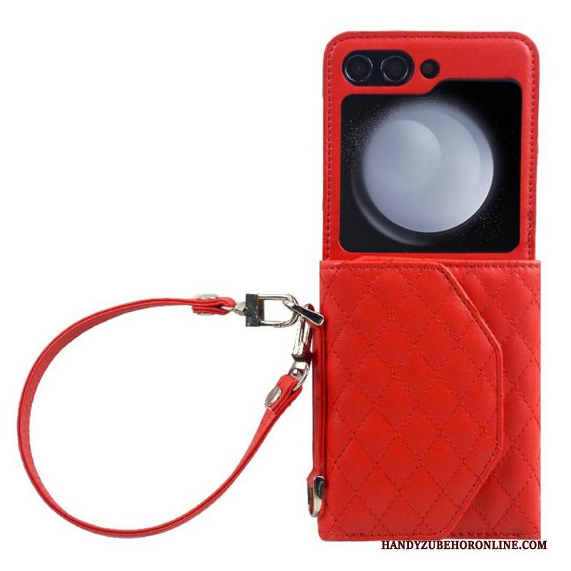 Hülle Samsung Galaxy Z Flip 7 Fe Handyhülle Kartenhalter Und Trageriemen