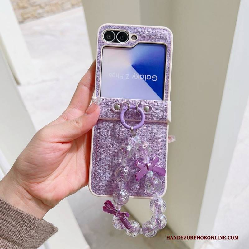 Hülle Samsung Galaxy Z Flip 7 Fe Handyhülle Kunstleder Und Originelle Handschlaufe