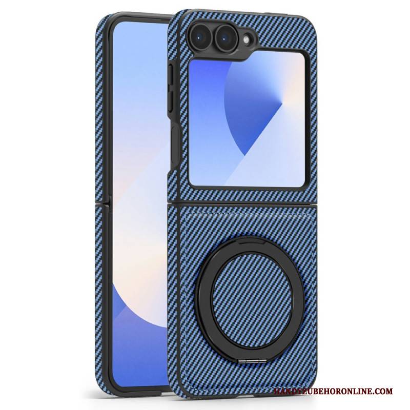 Hülle Samsung Galaxy Z Flip 7 Fe Handyhülle Magnetische Kohlefaser Und Ständer