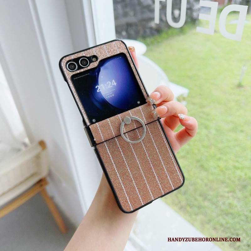 Hülle Samsung Galaxy Z Flip 7 Fe Handyhülle Ring Mit Streifenmuster