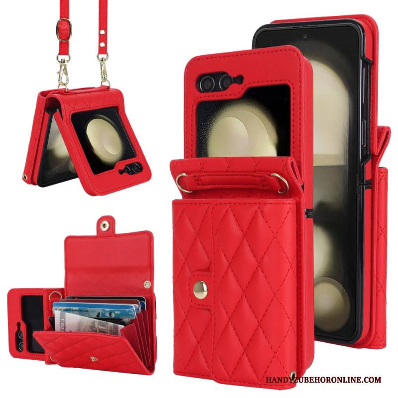 Hülle Samsung Galaxy Z Flip 7 Fe Handyhülle Schultergeldbörse