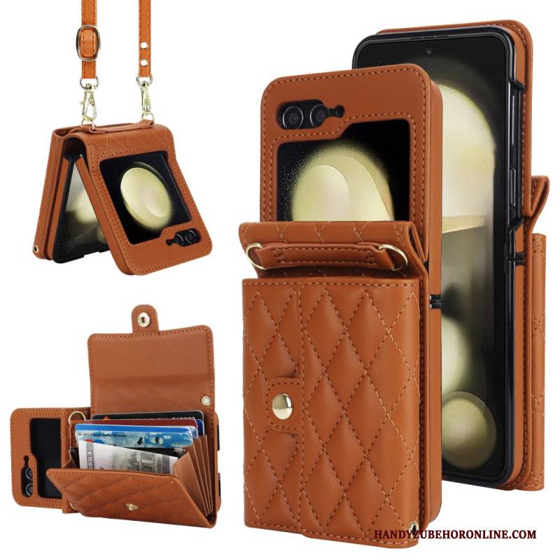 Hülle Samsung Galaxy Z Flip 7 Fe Handyhülle Schultergeldbörse