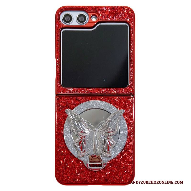 Hülle Samsung Galaxy Z Flip 7 Fe Handyhülle Strass-schmetterlingsständer