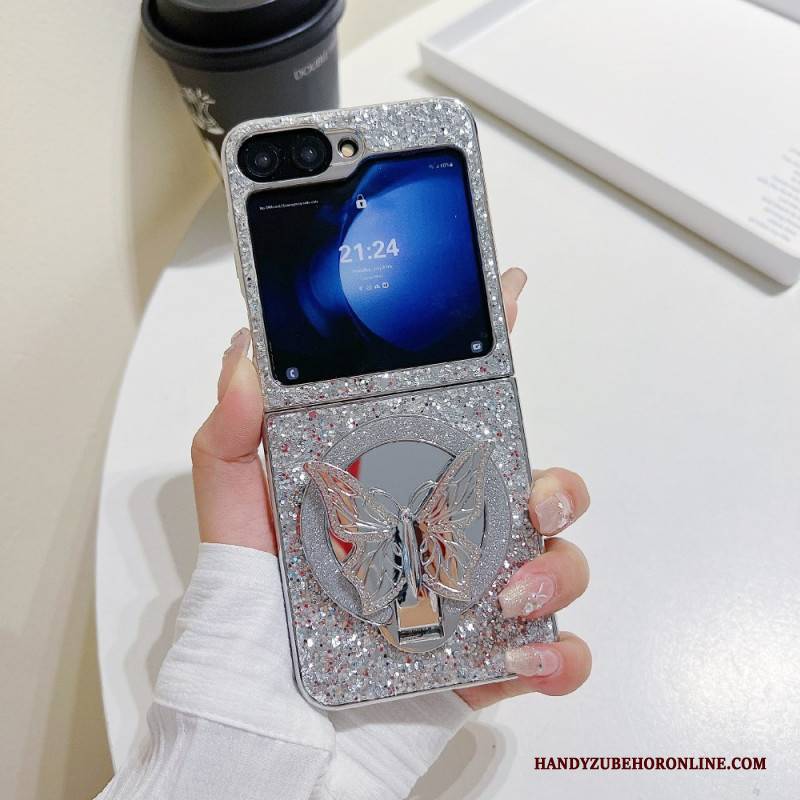 Hülle Samsung Galaxy Z Flip 7 Fe Handyhülle Strass-schmetterlingsständer