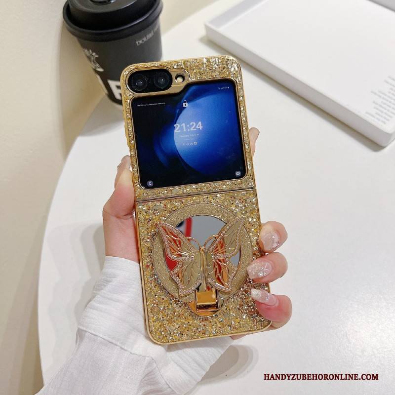 Hülle Samsung Galaxy Z Flip 7 Fe Handyhülle Strass-schmetterlingsständer