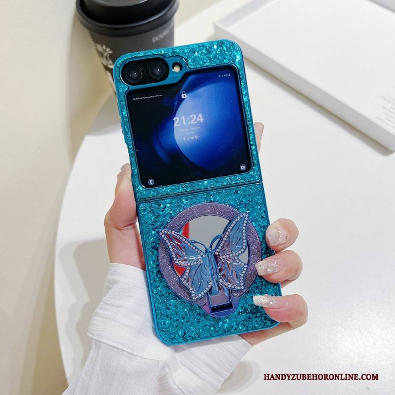 Hülle Samsung Galaxy Z Flip 7 Fe Handyhülle Strass-schmetterlingsständer