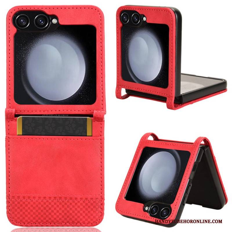 Hülle Samsung Galaxy Z Flip 7 Fe Kartenetui Im Retro-lederdesign